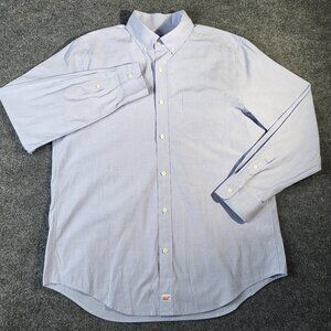 Vineyard Vines Shirt M Blue Solid Classic Fit Murray Long Sleeve Button Down